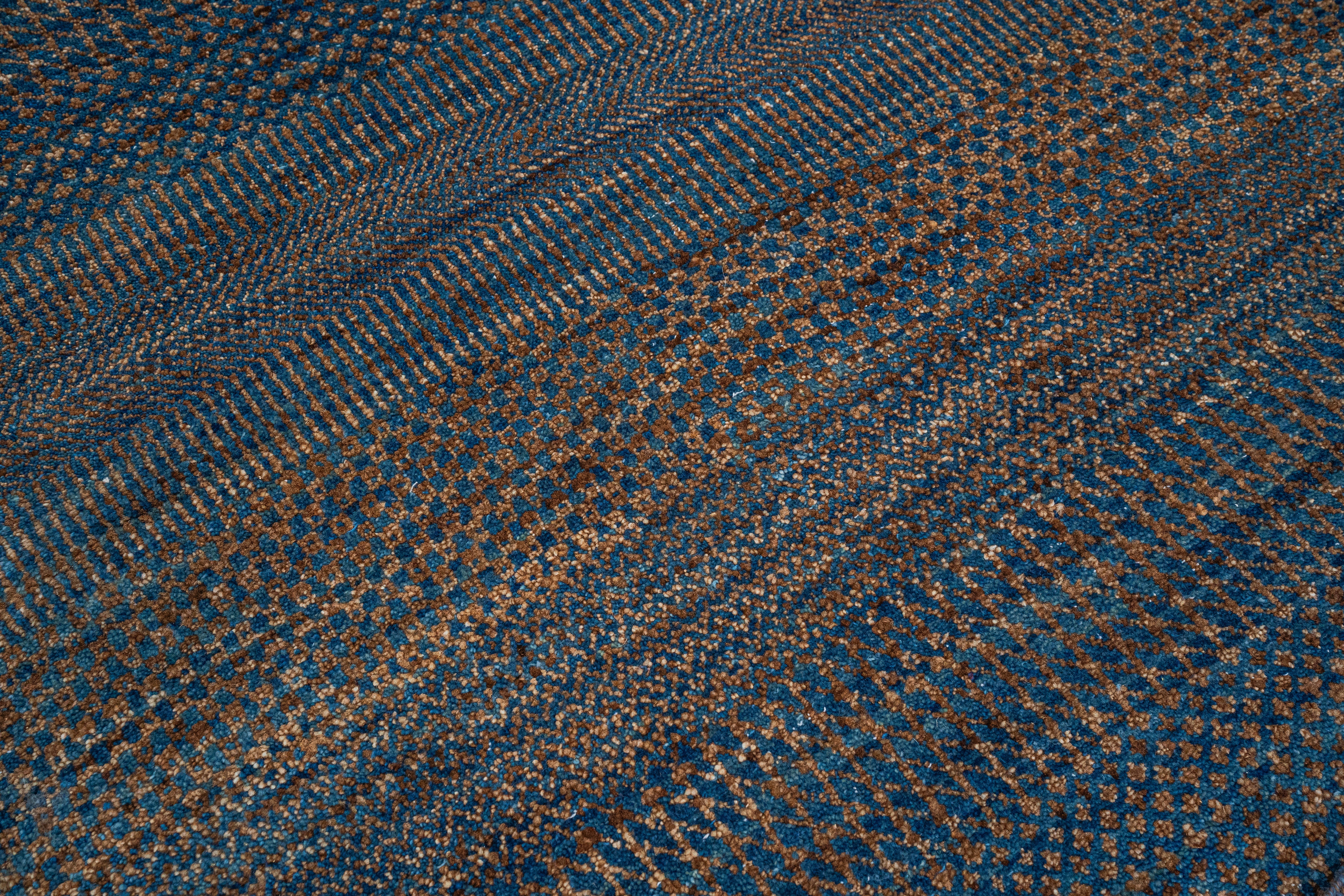 Handknotted Carpet, DIA - 1517 MCN, Cadet & Wenge